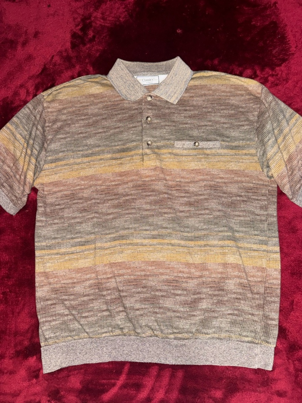 Classics Men's Multicolor Striped Polo Sweater